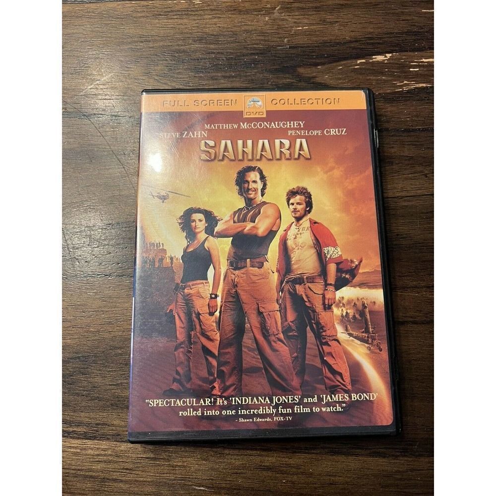 Sahara (DVD, 2005, Full Frame) PG 13 Paramount Pictures